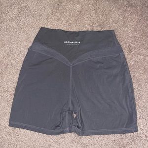 Alphalete gray biker shorts